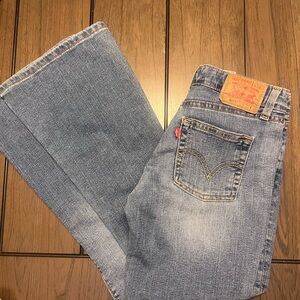 Levi's Juniors Women’s Y2K Blue Jeans 519 Low Flare 3 Jr S